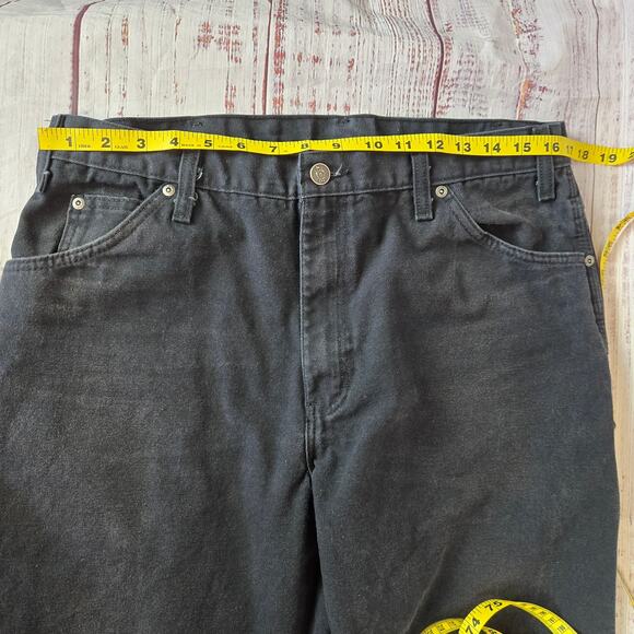 Dickies Mens Black Jeans Fits 34X30 Classic Rugged Outdoor Heavy Denim Cabin - Picture 9 of 12
